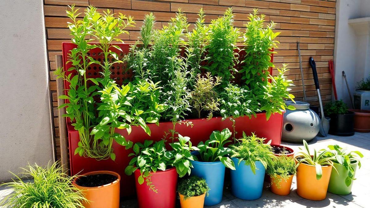 Benefícios do cultivo de ervas em pequenos espaços