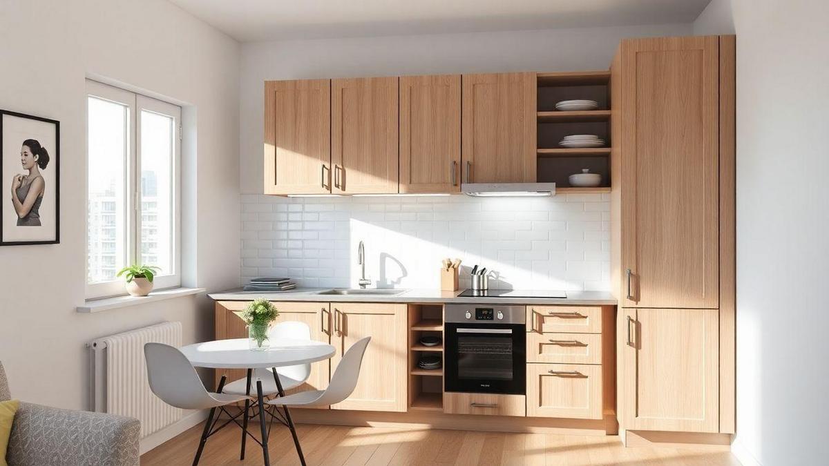 Estilos de armário que se adaptam a cozinhas pequenas