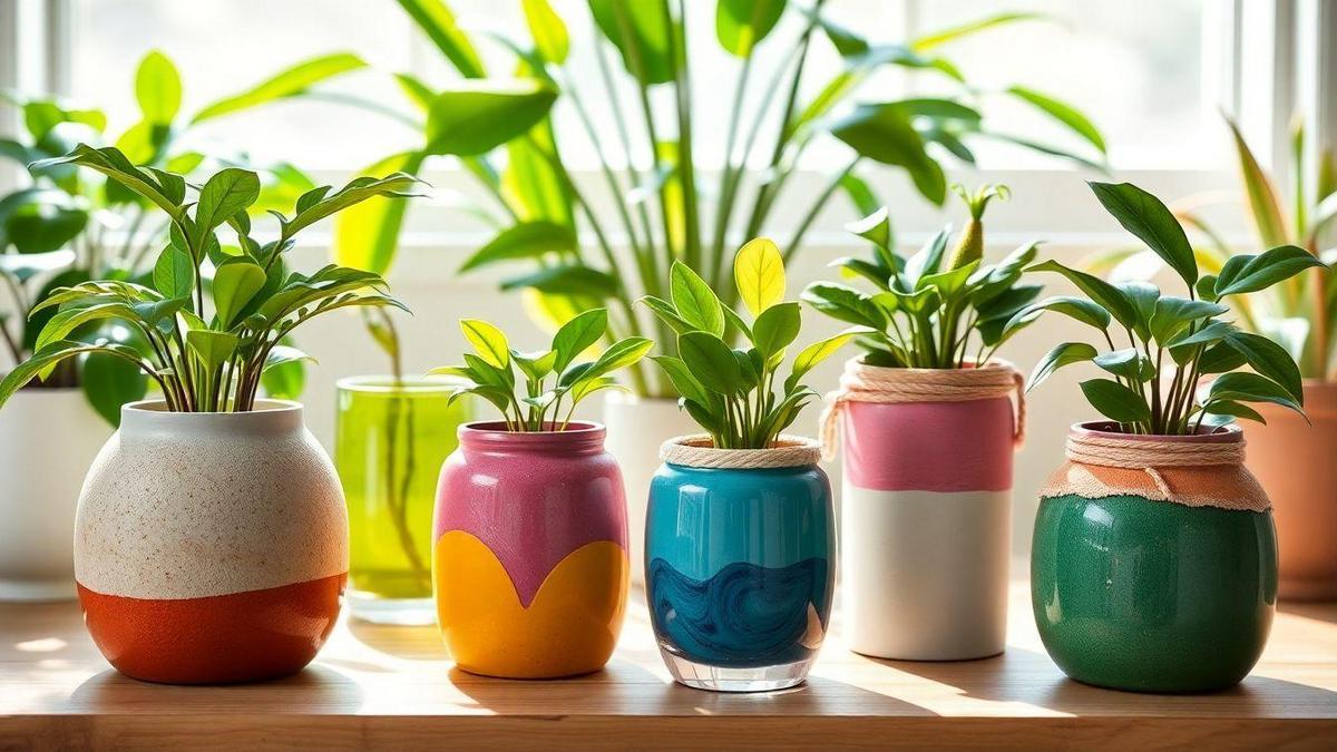 Ideias Criativas para a Customização de Vasos para Plantas