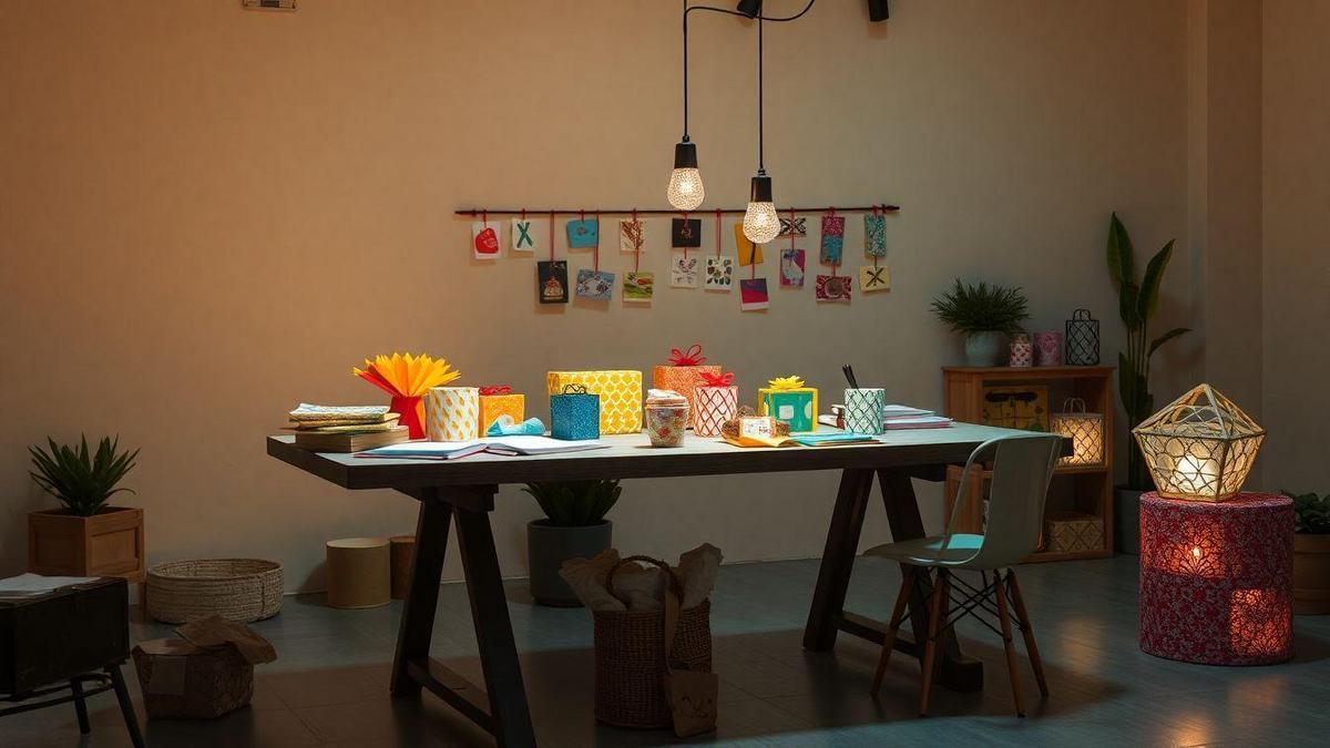 Ideias de decoração DIY para saquinhos de presente criativos com materiais reciclados